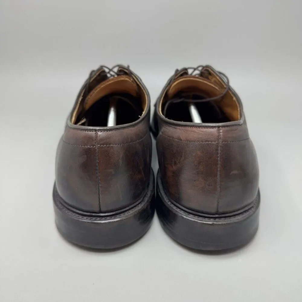 Allen Edmonds Hillcrest Apron Toe Derby Mens Size 15D Brown Leather Dress Shoe